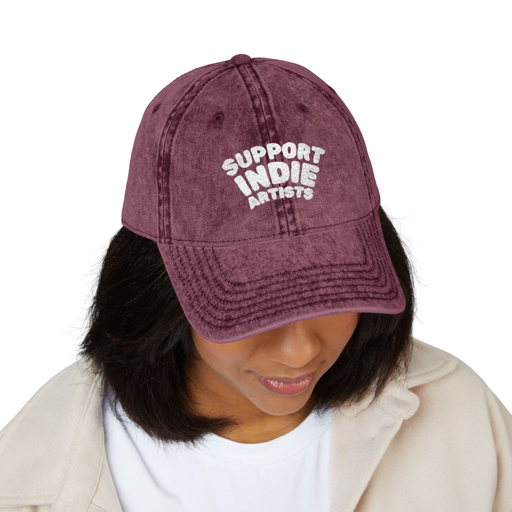 Support Indie Artists Vintage Embroidered Cap