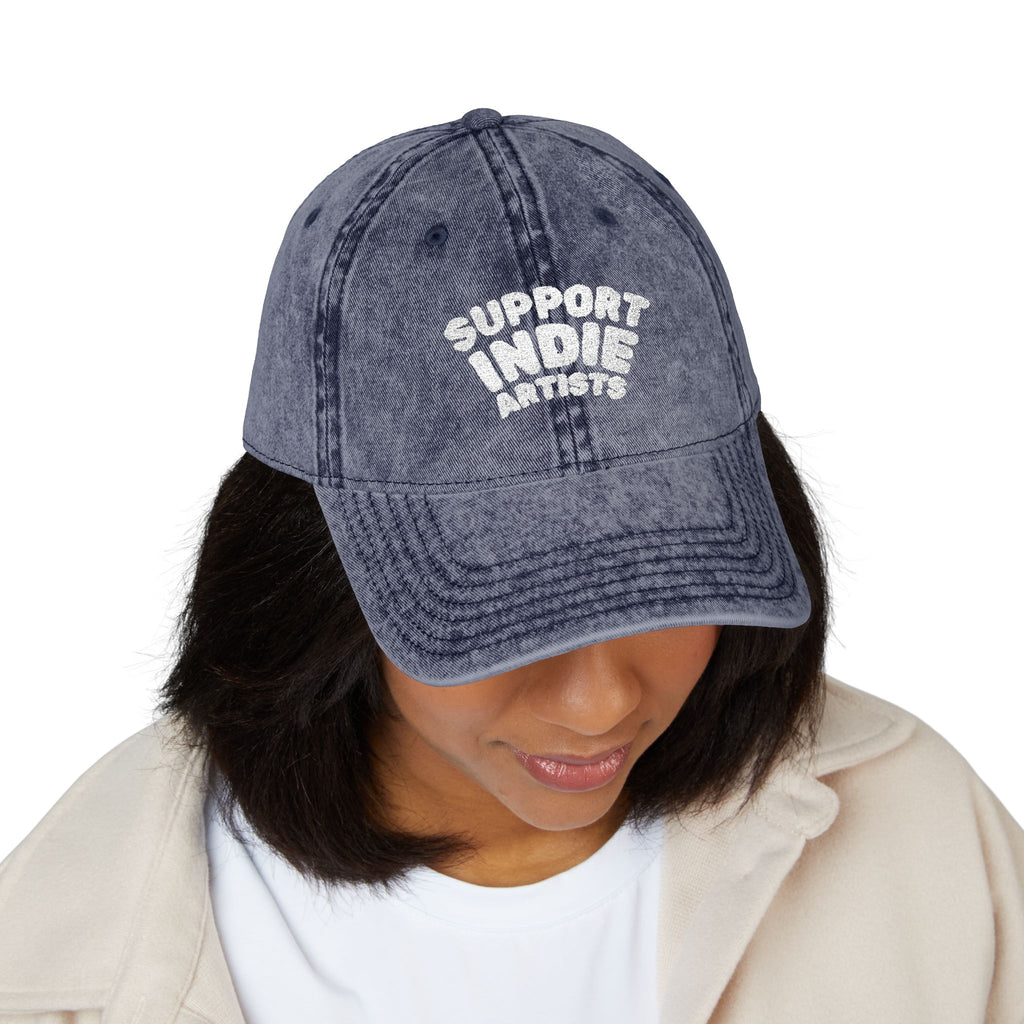 Support Indie Artists Vintage Embroidered Cap