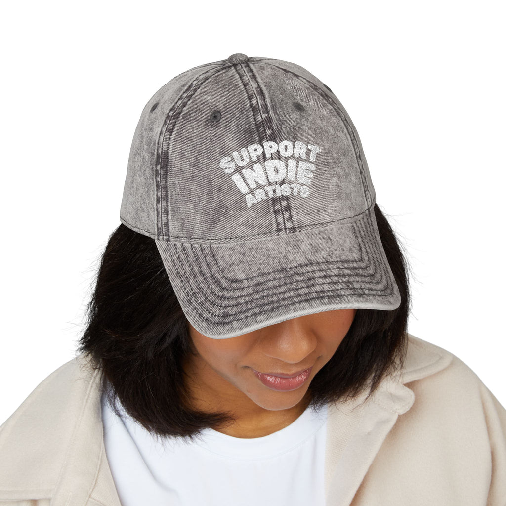 Support Indie Artists Vintage Embroidered Cap