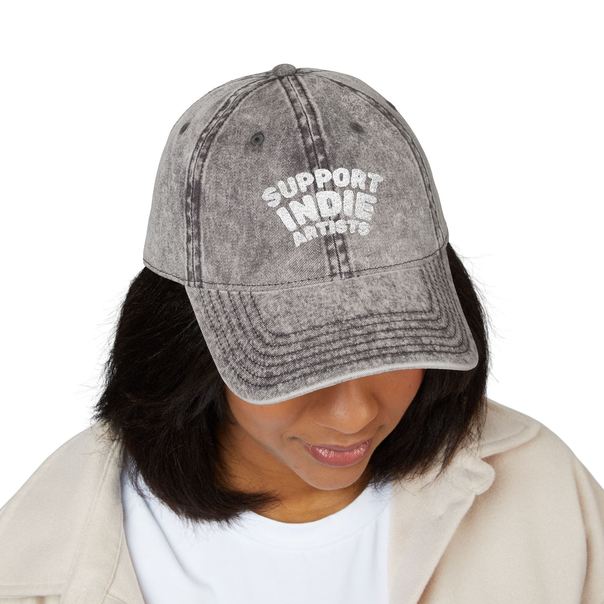 Support Indie Artists Vintage Embroidered Cap