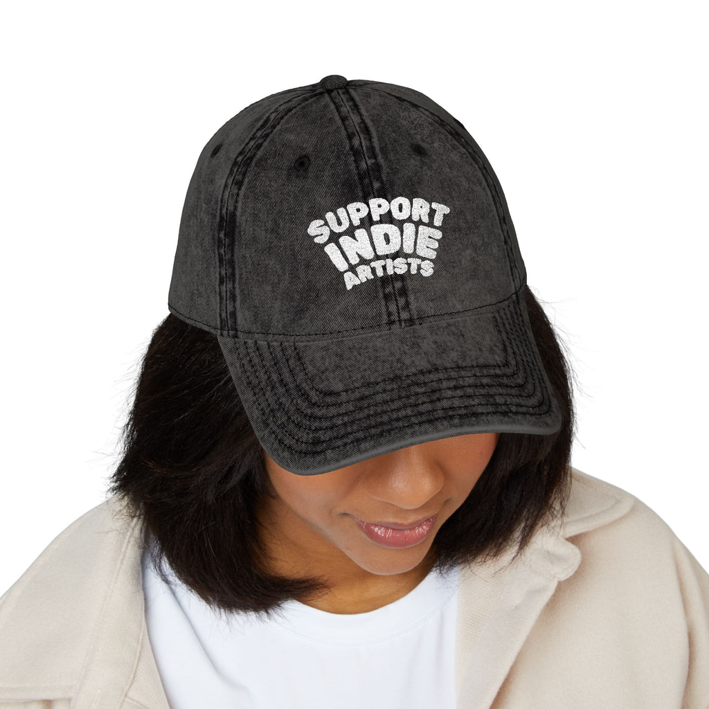 Support Indie Artists Vintage Embroidered Cap