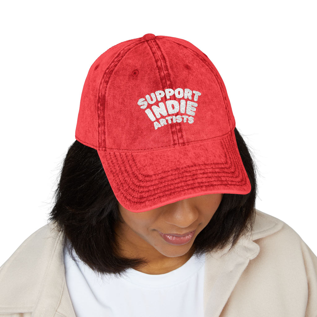 Support Indie Artists Vintage Embroidered Cap